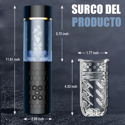 Vaso Masturbador Eléctrico Giratorio 6 Frecuencias 3 Velocidades DAOKE