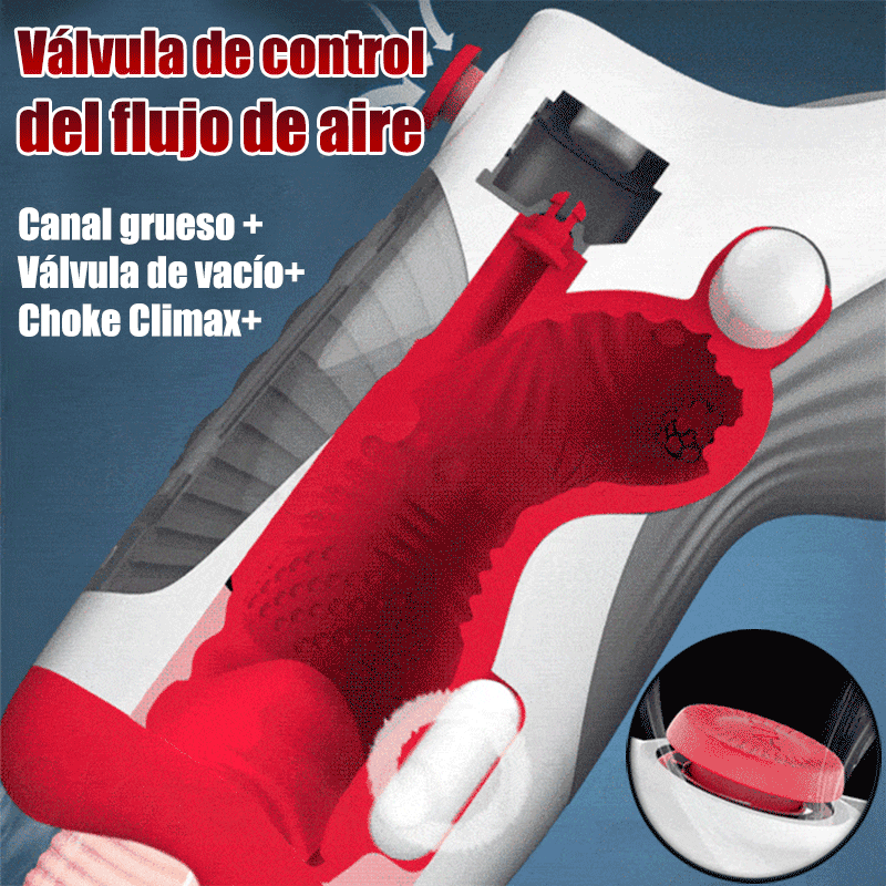 Ms.Agent - Leten 10 Vibraciones & Válvula de Aire al Vacío Masturbador Masculino Garganta Profunda