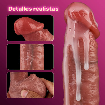 Vibración de 9 frecuencias + simulación de pene telescópica de 3 frecuencias, calentamiento