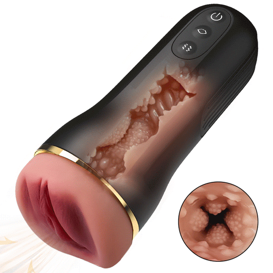 【¡Envío gratis por tiempo limitado!】Captain - 5 Chupar 10 Vibrador Vagina Simulada Entrada Masturbación Masculina Copas