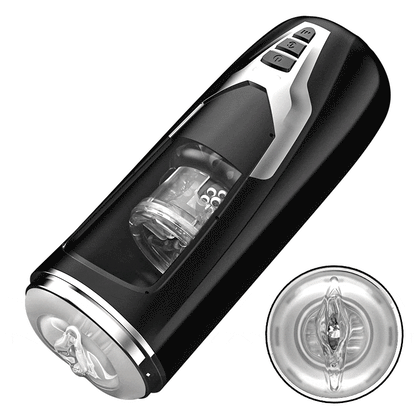 Black Knight Masturbators Automatisk Teleskopisk + Roterande Extreme Motor