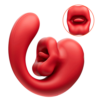 Little Rose - Vibrador femenino de material ultra suave con 10 frecuencias de mordida y 10 frecuencias de vibración.