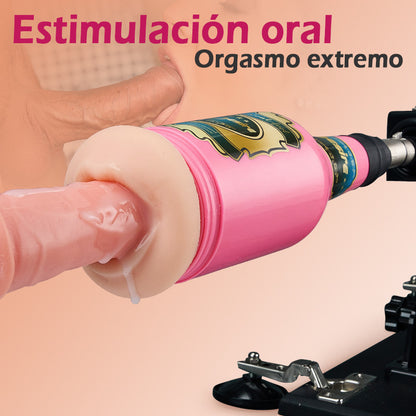 Azax - Placer supremo con la máquina sexual mejor valorada - 7 accesorios, empuje automático, amor anal