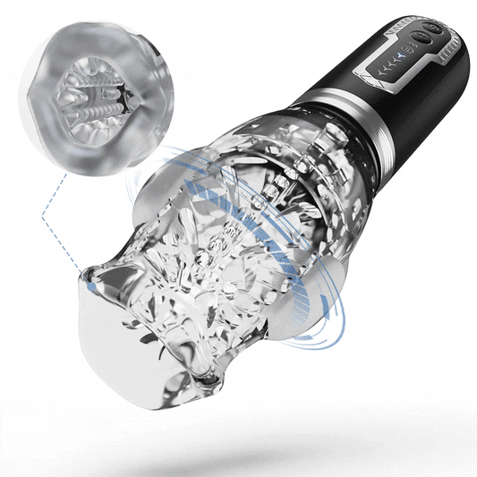 Amber - 7 Vibrador 5 empujones giratorios Mamadas Masturbador