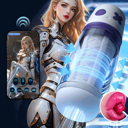 【Lubricación gratuita incluida】NOVA-Mate Mecánico 3 Chupar 4 Vibrar APP Controlado Masturbador masculino