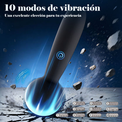Mini masajeador con 10 modos para el placer sexual de mujeres y parejas