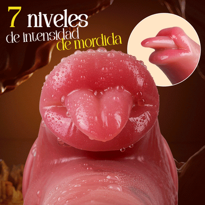 LickMax - Consolador realista con efecto de calentamiento, empuje y balanceo mejorado de 26,5 cm más largo
