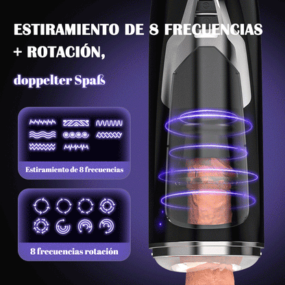 Black Knight Masturbators Automatisk Teleskopisk + Roterande Extreme Motor