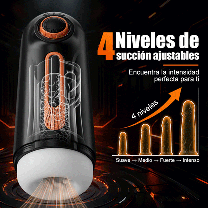 【Uppvärmningsbar】 Alien 5 i 1 Masturbator 10 Vibrationer 4 Sugar Thrust+Vibrate+Sug+Voice+Heat