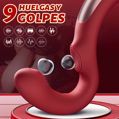 Varita mágica —— Vibración y percusión de 9 frecuencias, vibrador de diseño ergonómico