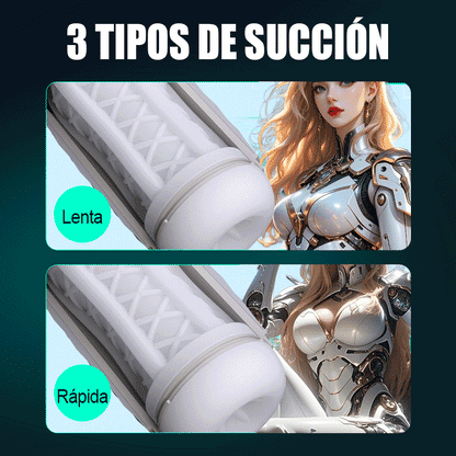 【Lubricación gratuita incluida】NOVA-Mate Mecánico 3 Chupar 4 Vibrar APP Controlado Masturbador masculino