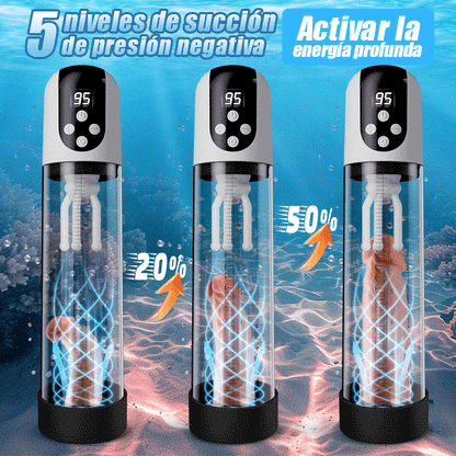 Wave - 5 Modos de Succión 9 Modos de Vibración Succión por Vacío Masajeador de Glande Bomba de Pene