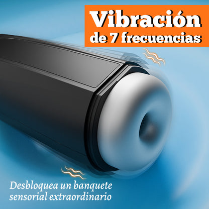 Copa de masturbación vibratoria con succión eléctrica 2 en 1 con 7 frecuencias