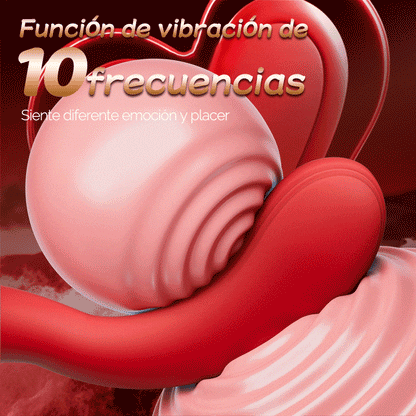 Little Rose - Vibrador femenino de material ultra suave con 10 frecuencias de mordida y 10 frecuencias de vibración.
