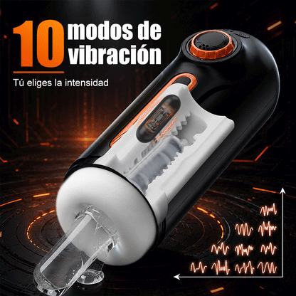【Uppvärmningsbar】 Alien 5 i 1 Masturbator 10 Vibrationer 4 Sugar Thrust+Vibrate+Sug+Voice+Heat