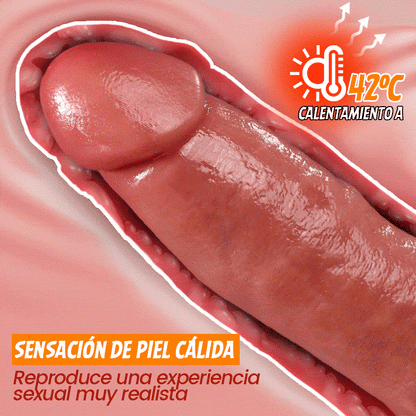 Big Brother - Dildo realista extra grueso de 9.84 pulgadas con extensión máxima, 7 modos de empuje + 10 modos de vibración