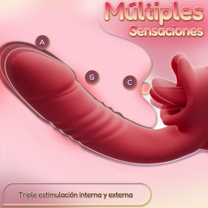 Posy – Vibrador Clitoriano Upgrade 2.0 con Función de Lamer y Estimulación del Punto G para Parejas