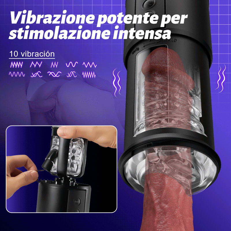 【Ny】Eder 5 Suck 5 Teleskopisk 10 Vibrator Oral Sex Onani Cup