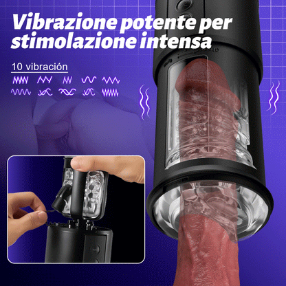 【Envío gratis】Eder 5 Chupar 5 Telescópico 10 Vibrador Sexo Oral Copa de Masturbación