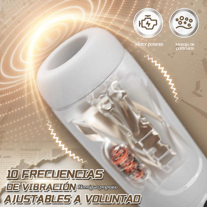 Skyline - Masturbador masculino con 10 vibraciones de succión, activación con un solo botón, masaje multipunto controlado por aplicación