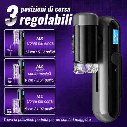Nex - Masturbador interactivo controlado por App, 10 modos de vibración y 10 modos de movimiento, ajuste ceñido de 360°