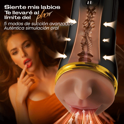 Bestvibe Pro‑ 3 fundas reemplazables, tres placeres únicos, masturbador masculino, 5 modos de succión & 10 modos de vibración