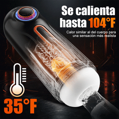 【Uppvärmningsbar】 Alien 5 i 1 Masturbator 10 Vibrationer 4 Sugar Thrust+Vibrate+Sug+Voice+Heat