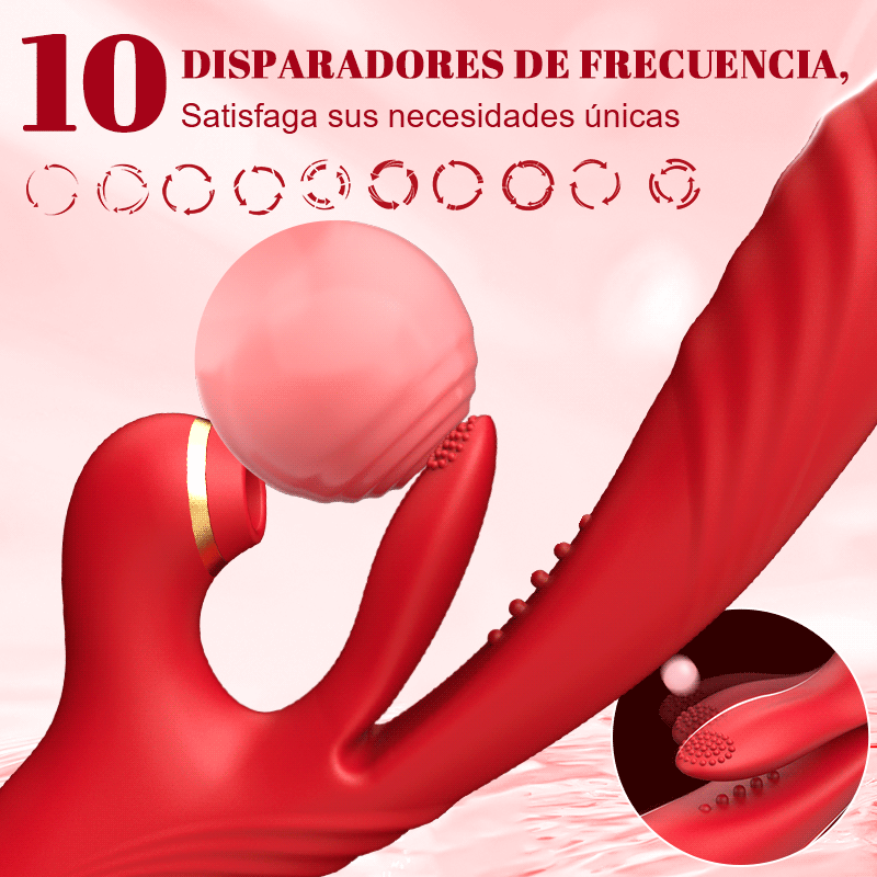 Reverie - 3 Empuje y vibración 7 Chupar 10 Golpecitos Punto G Vibrador