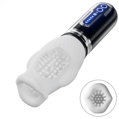 Tornado 3.0 - Masturbador analógico de doble motor para sexo oral 7 vibraciones 5 retracciones 5 rotaciones