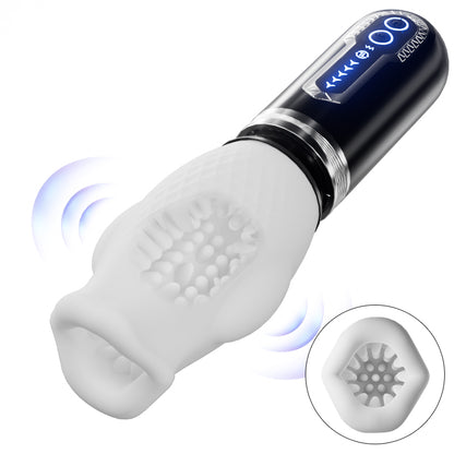 Tornado 3.0 - Masturbador analógico de doble motor para sexo oral 7 vibraciones 5 retracciones 5 rotaciones