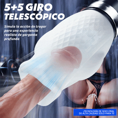 Tornado 3.0 - Masturbador analógico de doble motor para sexo oral 7 vibraciones 5 retracciones 5 rotaciones