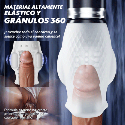 Tornado 3.0 - Masturbador analógico de doble motor para sexo oral 7 vibraciones 5 retracciones 5 rotaciones