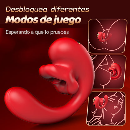 Little Rose - Vibrador femenino de material ultra suave con 10 frecuencias de mordida y 10 frecuencias de vibración.