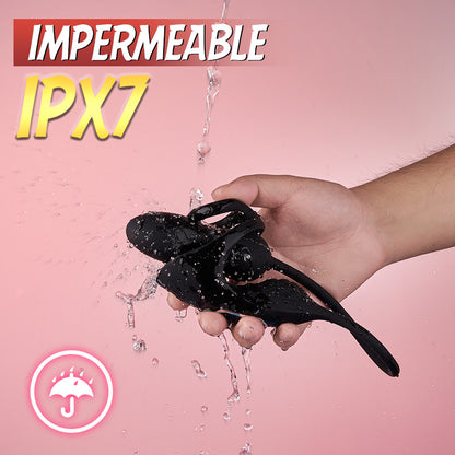 Masajeador de próstata con 9 niveles de estimulación y vibración, estimulador de testículos y anillo para el pene