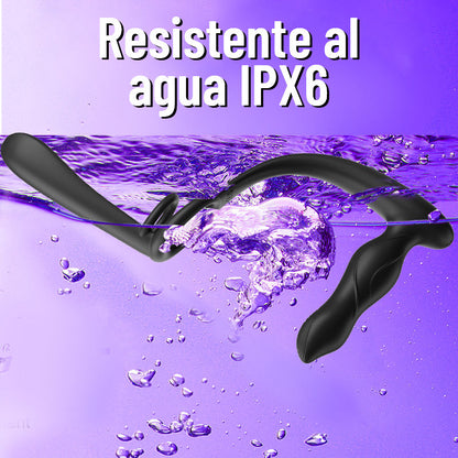 Doble Penetración  Doble Vibración  Vibrador para Parejas con Anillo de Bloqueo de Esperma