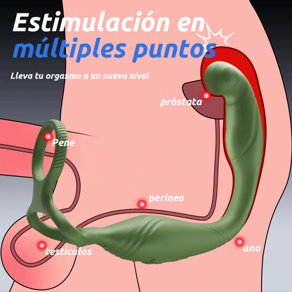 【Serie de Silicona Pro-Safety】Masajeador de próstata vibratorio para parejas y placer gay