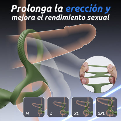【Serie de Silicona Pro-Safety】Masajeador de próstata vibratorio para parejas y placer gay
