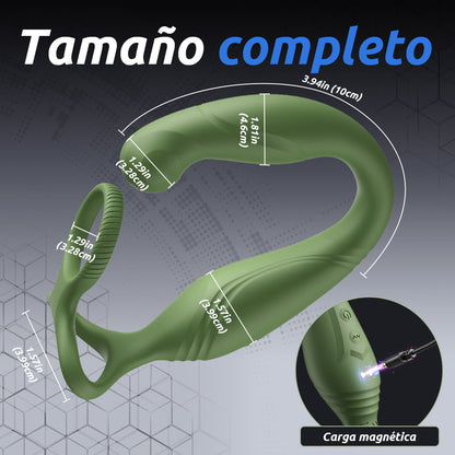 【Serie de Silicona Pro-Safety】Masajeador de próstata vibratorio para parejas y placer gay