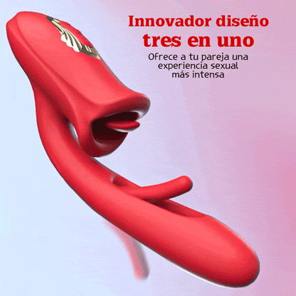 【Envío en 24 horas】Vibrador de punto G con función de lamido lingual y lengua vibradora