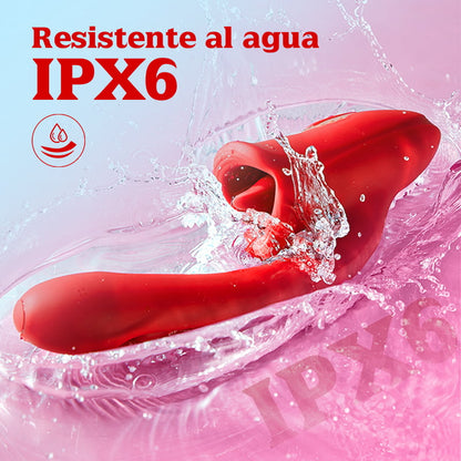 【Envío en 24 horas】Vibrador de punto G con función de lamido lingual y lengua vibradora