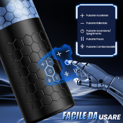 Vaso Masturbador Eléctrico Giratorio 6 Frecuencias 3 Velocidades DAOKE