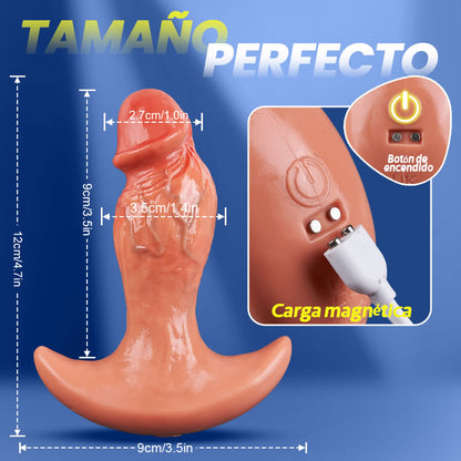 Levi – Plug anal / dildo anal vibratorio y giratorio de 360° con APP y control remoto para hombres y mujeres