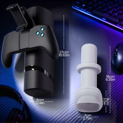 Turbo Stroker Explosivo de 10 Modos – Diseño Gamepad Inmersivo con Soporte para Teléfono