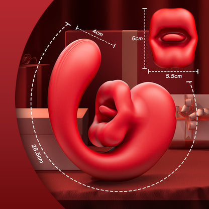 Little Rose - Vibrador femenino de material ultra suave con 10 frecuencias de mordida y 10 frecuencias de vibración.