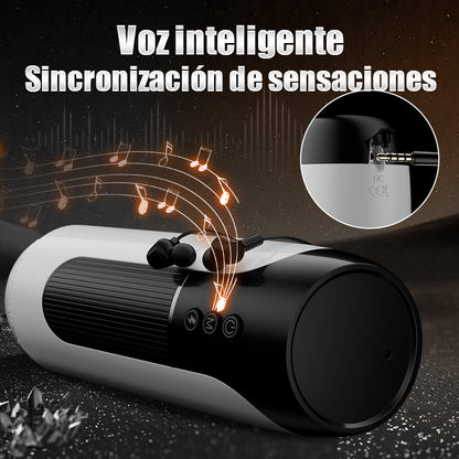 Taza portátil de masturbación vocal con 7 impulsos y calentamiento vibratorio
