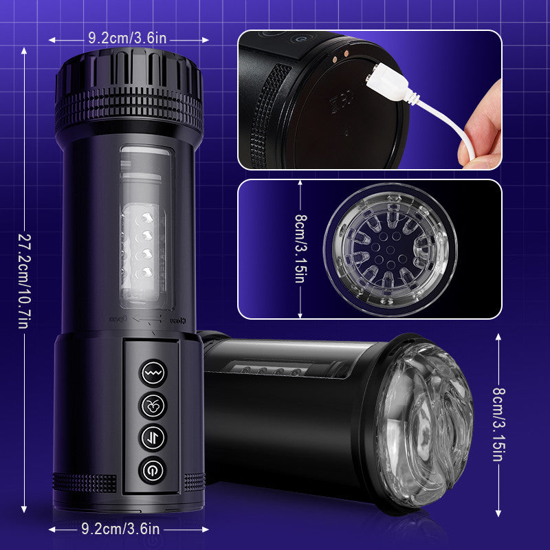 【Ny】Eder 5 Suck 5 Teleskopisk 10 Vibrator Oral Sex Onani Cup
