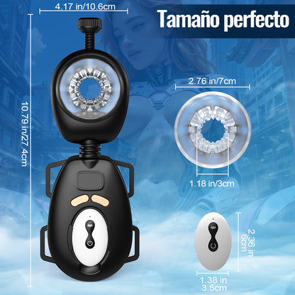 AssistPro-9 Estiramiento 9 Cinturón vibratorio Masturbador portátil