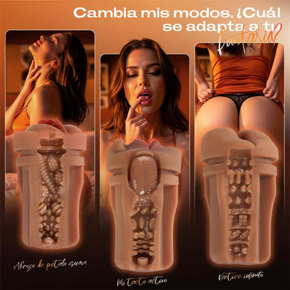 Bestvibe Pro‑ 3 fundas reemplazables, tres placeres únicos, masturbador masculino, 5 modos de succión & 10 modos de vibración