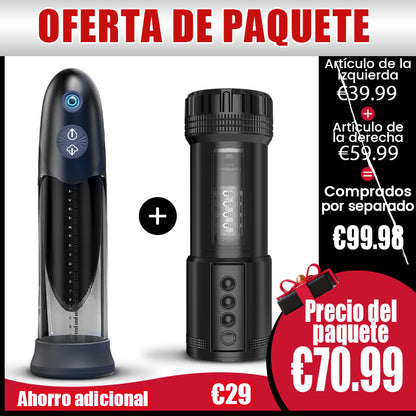 ¡Súper Doble Sorpresa! Masturbador + Agrandador Oferta Combinada Limitada, ahorra 29,99 €
